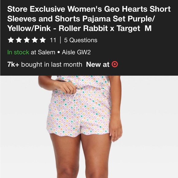 Roller Rabbit x Target Heart Print Pajama Set - Picture 5 of 5